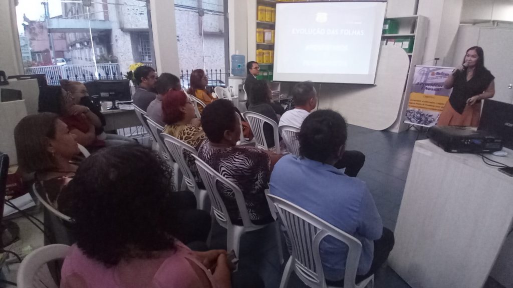 A presidente do IPMB, Edna D’Araújo, apresentou aos servidores o atual cenário do RPPS.